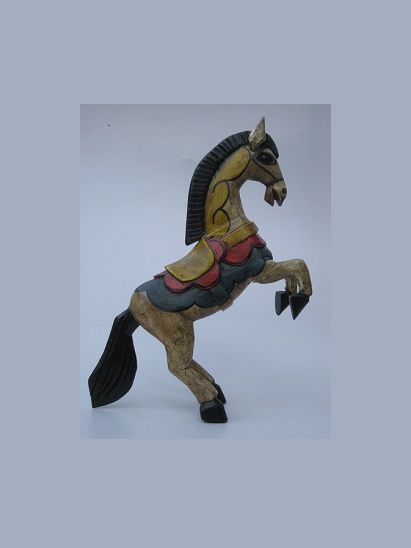 CARVED HORSES / Carved horse 14 inch tall handpainted / This beautiful horse was hand carved and hand painted by a skillful artisan in the state of Guanajuato in Mexico, and will be a great decoration for your house or your office.